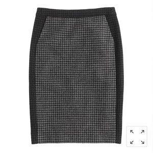 J.Crew No. 2 Pencil Skirt Color Block Houndstooth